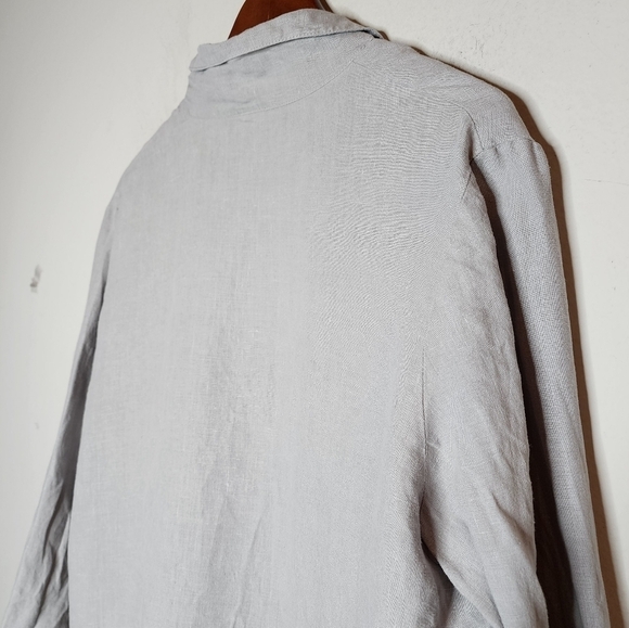 Bryn Walker linen open front grey cardigan - Picture 17 of 17